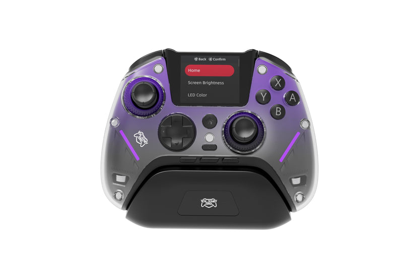 DLX HE MAX Wireless/Wired/Bluetooth Controller - Hall Effect/LED Screen/Programmable, Rechargeable, With charging base.