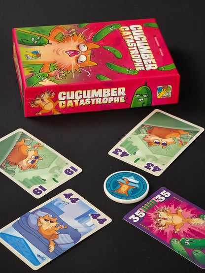 Catastrophe Cucumber by DV Games | Quick Stunt Party Game | 3-6 Players | Ages 8+ | Strategic Family Game