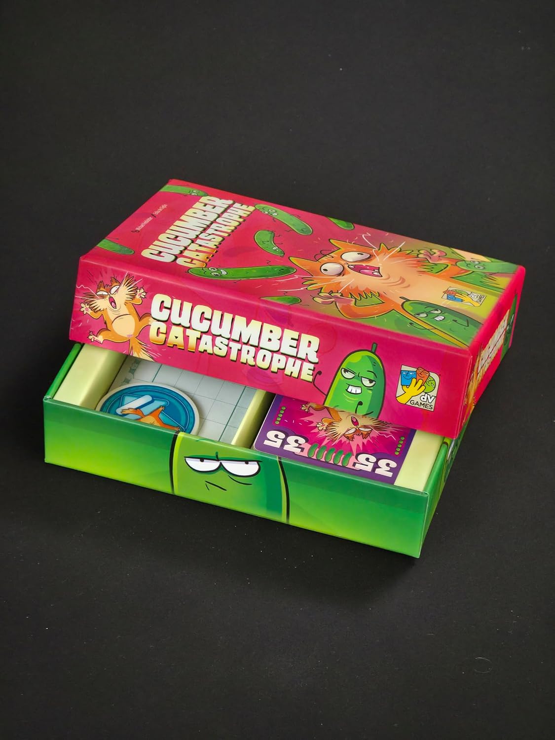 Catastrophe Cucumber by DV Games | Quick Stunt Party Game | 3-6 Players | Ages 8+ | Strategic Family Game