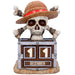 Nemesis Now One Piece Luffy Jolly Roger Perpetual Calendar - Officially Licensed Straw Hat Pirates Treasure Chest Resin Desk Collectible, 15.8cm
