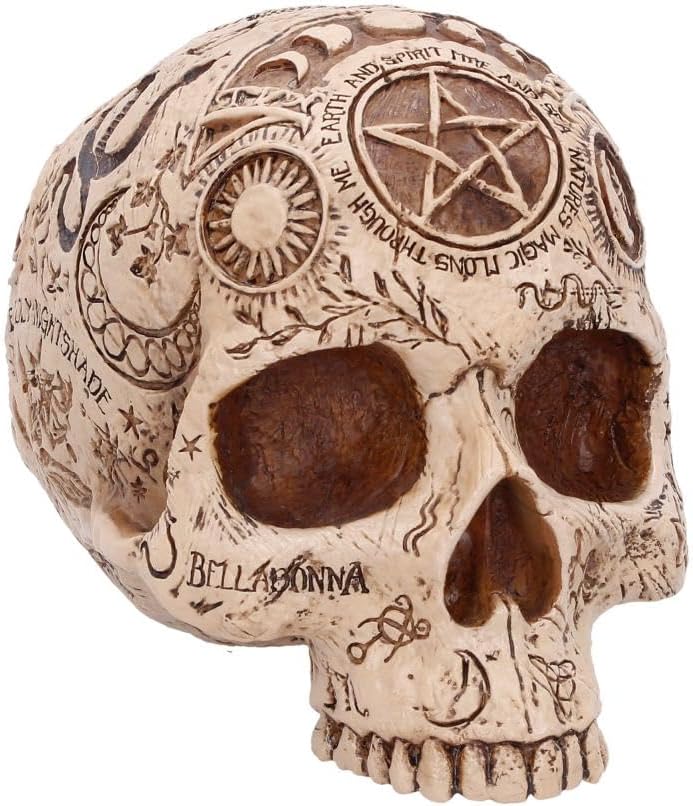 Apothecary Skull Figurine – Occult Gothic Decorative Skull Ornament