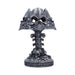 Nemesis Now Last Light Gothic Skull Lamp - Hand Painted Skull & Bone Polyresin Dark Silver Halloween Alternative Desk Light, 22.6cm