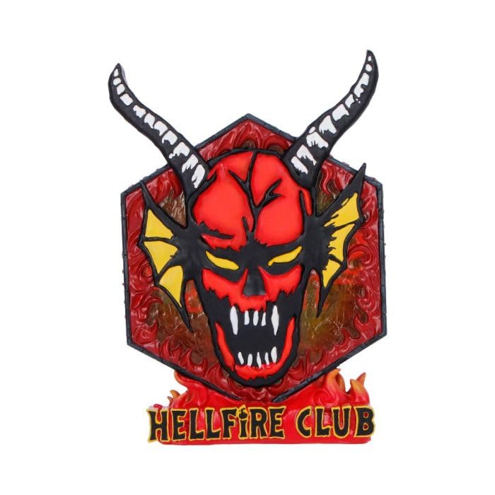 Nemesis Now Stranger Things Hellfire Club USB Table Lamp - Officially Licensed Hand Painted Hexagonal Resin Illuminated Desk Light, 23.6cm