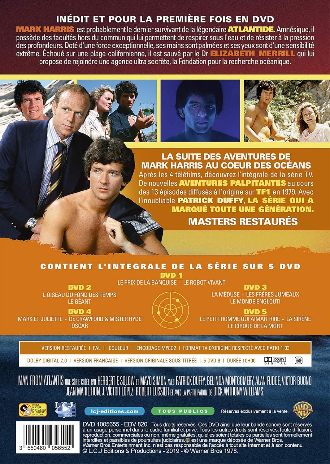 Coffret intégrale l'homme de l'atlantide, 13 épisodes