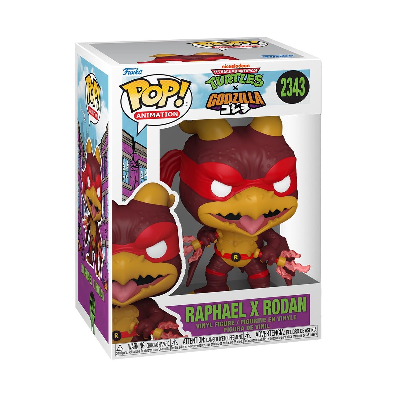 Funko POP! Animation: Godzilla x Teenage Mutant Ninja Turtles - TMNT - Raphael as Rodan - Figura in vinile da collezione - Idea regalo - Prodotto ufficiale - Giocattoli per bambini e adulti
