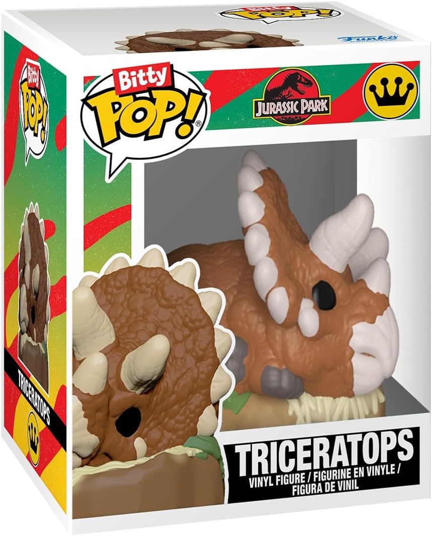 Funko Bitty Pop! 4 Pack: Jurassic Park - Ellie Sattler, Ian Malcolm, Triceratops, Brachiosaurus - 1 in 6 Chance of Receiving The Rare Chase Variant - Styles May Vary - 0,9 Pouce (2,2 cm