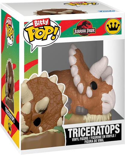 Funko Bitty Pop! 4 Pack: Jurassic Park - Ellie Sattler, Ian Malcolm, Triceratops, Brachiosaurus - 1 in 6 Chance of Receiving The Rare Chase Variant - Styles May Vary - 0,9 Pouce (2,2 cm