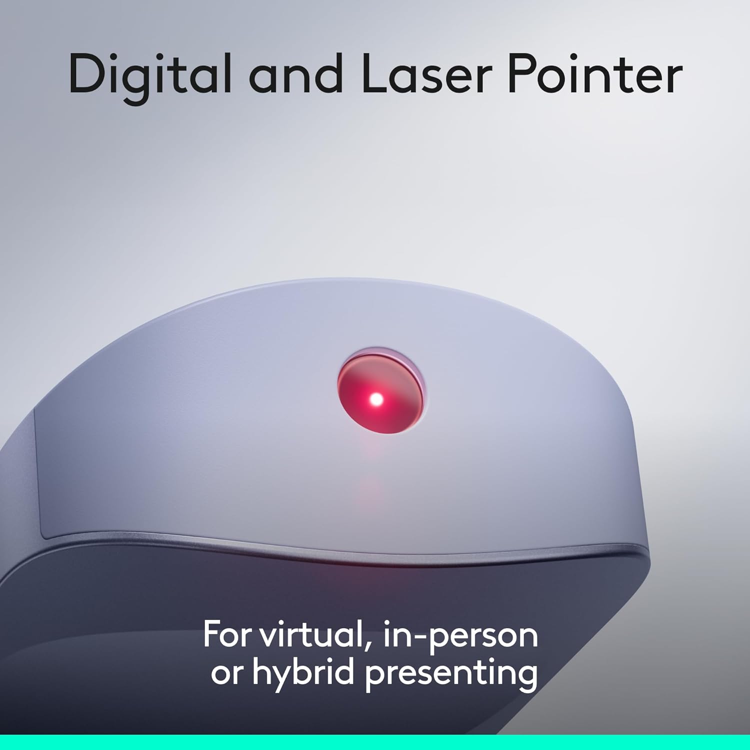 Logitech Spotlight 2 Presentation Remote, Wireless Presentation Clicker with Haptics, Digital Highlighting, Customisable Actions, Laser Pointer, Quick Charge, Bluetooth, and USB-C - Light Lilac