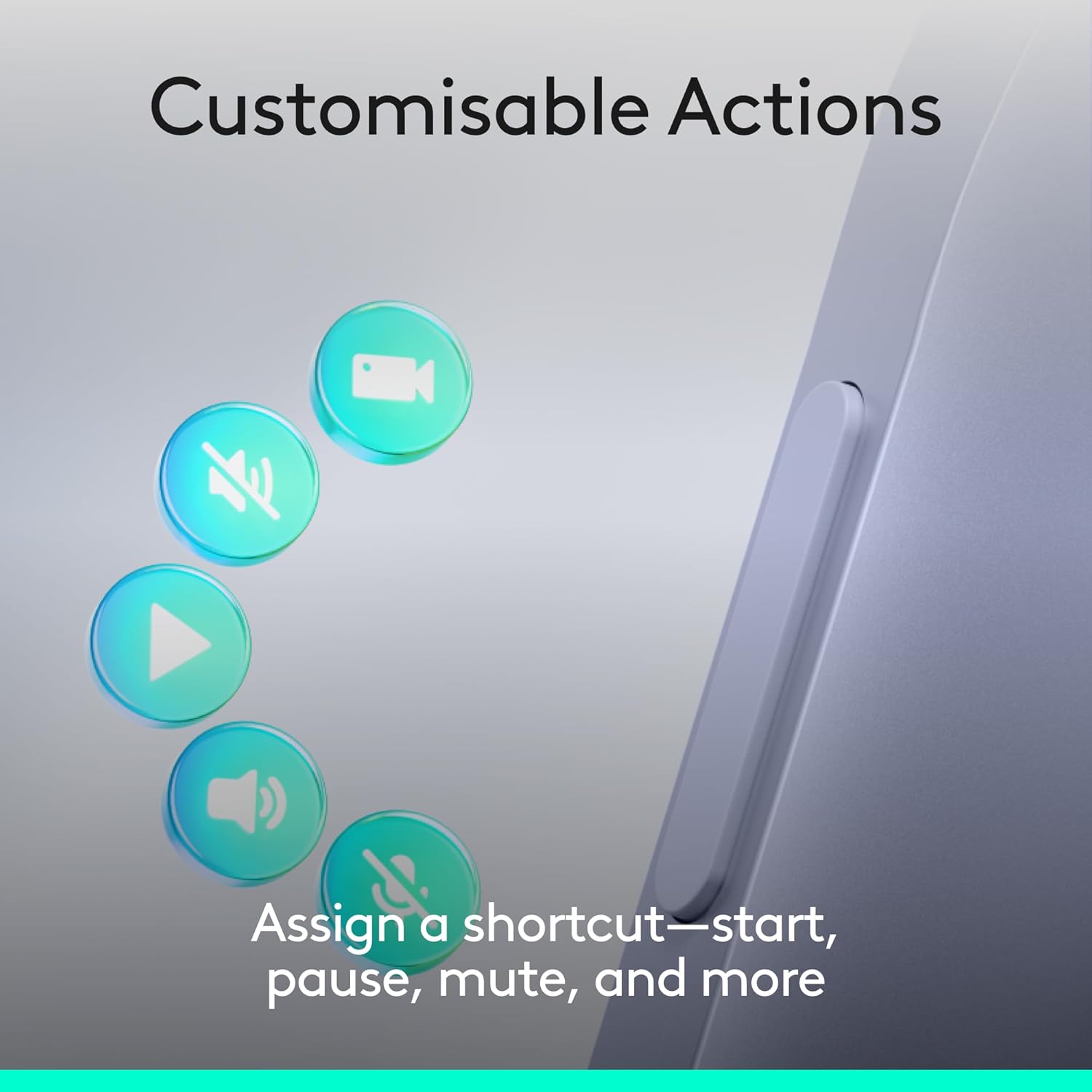 Logitech Spotlight 2 Presentation Remote, Wireless Presentation Clicker with Haptics, Digital Highlighting, Customisable Actions, Laser Pointer, Quick Charge, Bluetooth, and USB-C - Light Lilac