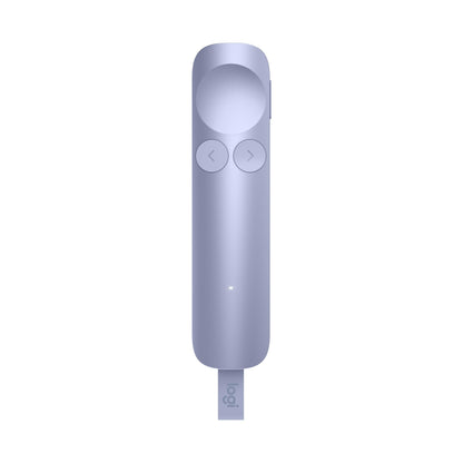 Logitech Spotlight 2 Presentation Remote, Wireless Presentation Clicker with Haptics, Digital Highlighting, Customisable Actions, Laser Pointer, Quick Charge, Bluetooth, and USB-C - Light Lilac