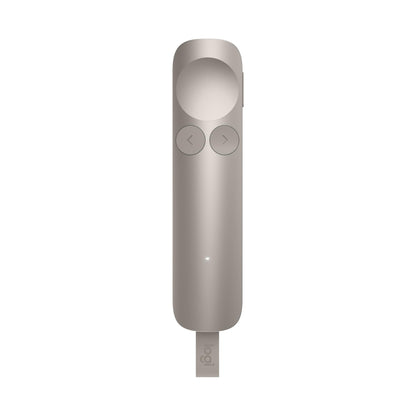 Logitech Spotlight 2 Presentation Remote, Wireless Presentation Clicker with Haptics, Digital Highlighting, Customisable Actions, Laser Pointer, Quick Charge, Bluetooth, and USB-C - Sand