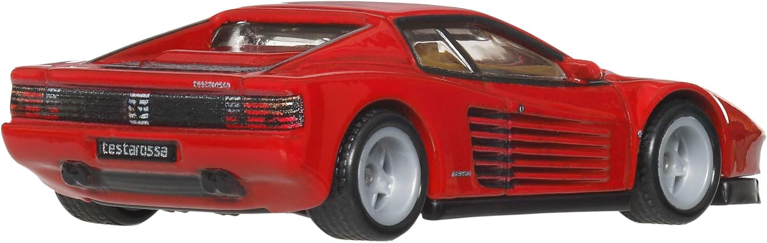 Hot Wheels Premium Car Culture - Testarossa, modellino da collezione in scala 1:64 con telaio in metallo e pneumatici Real Riders, decorazioni premium e dettagli realistici, 3+ anni, JKF00