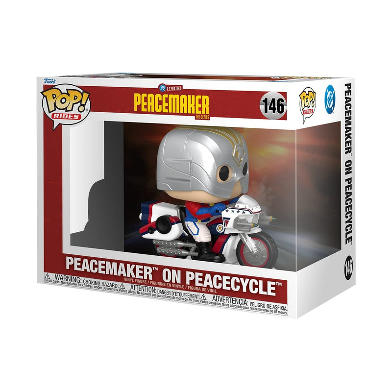 Funko POP! Ride: DC - Peacemaker - Peacemaker on Peacecycle - Figura in vinile da collezione - Idea regalo - Prodotto ufficiale - Giocattoli per bambini e adulti - Modello di figura per collezionisti