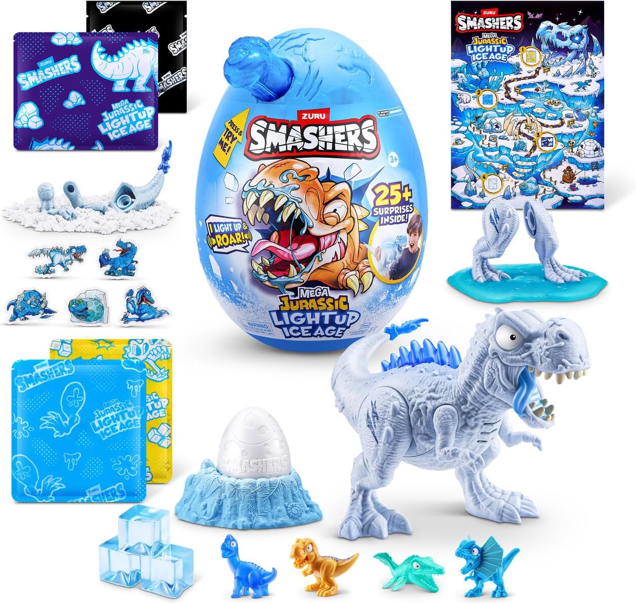 Smashers Surprise Egg Dino Ice Age Light Up S1 Mega Egg