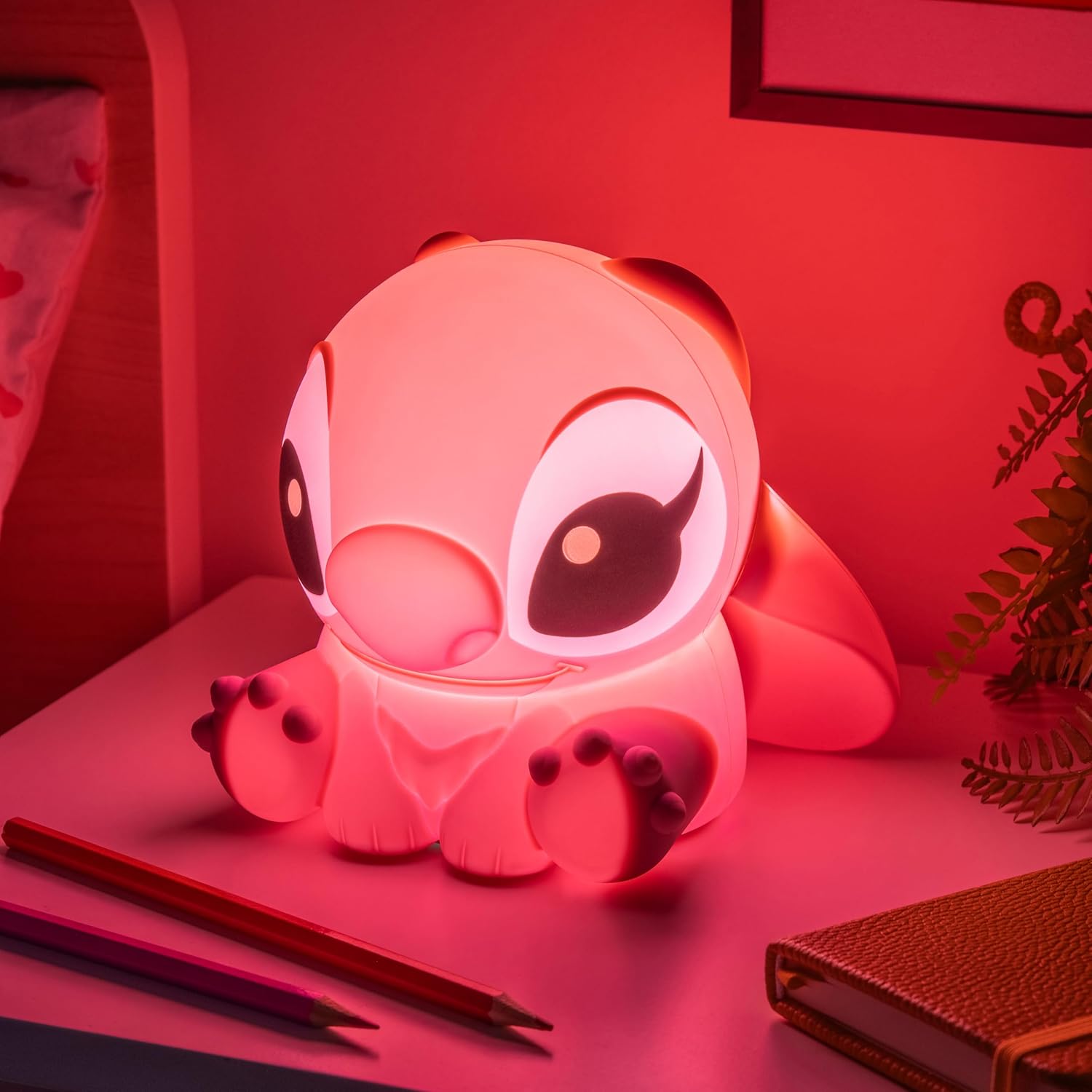 Paladone Disney Angel SquishyGlo Rechargeable Silicone Night Light, 14.5cm, 1–3 Hour Timer, 3 Brightness Levels, Officially Licensed