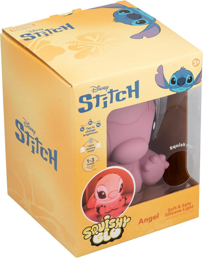 Paladone Disney Angel SquishyGlo Rechargeable Silicone Night Light, 14.5cm, 1–3 Hour Timer, 3 Brightness Levels, Officially Licensed