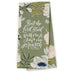 Christian Art Gifts Decorative Inspirational Scripture Tea Towel for Women: Lord Stood with Me Encouraging Bible Verse, Home & Kitchen, 100% Cotton, Green Floral, 30" x 20"