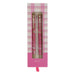 Christian Art Gifts Premium Inspirational Medium Ballpoint Pen Set for Women: Be Still Encouraging Bible Verse, Retractable, Black Ink, Pocket Clip, Pink & White Floral with Gold, 2 Pack