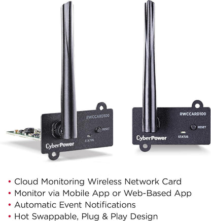 CyberPower Remote Cloud Card RWCCARD100 - Connection via Antenna, for PR, OR, CPS-PRO, and NEW OLS/OL series with short LAN-slot