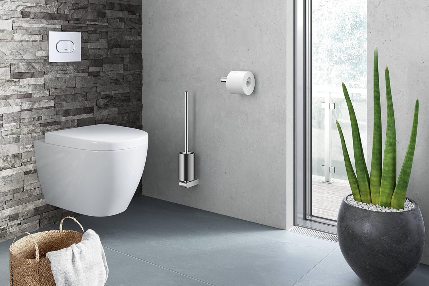 Zack Atore Toiletrolhouder Glans Rvs