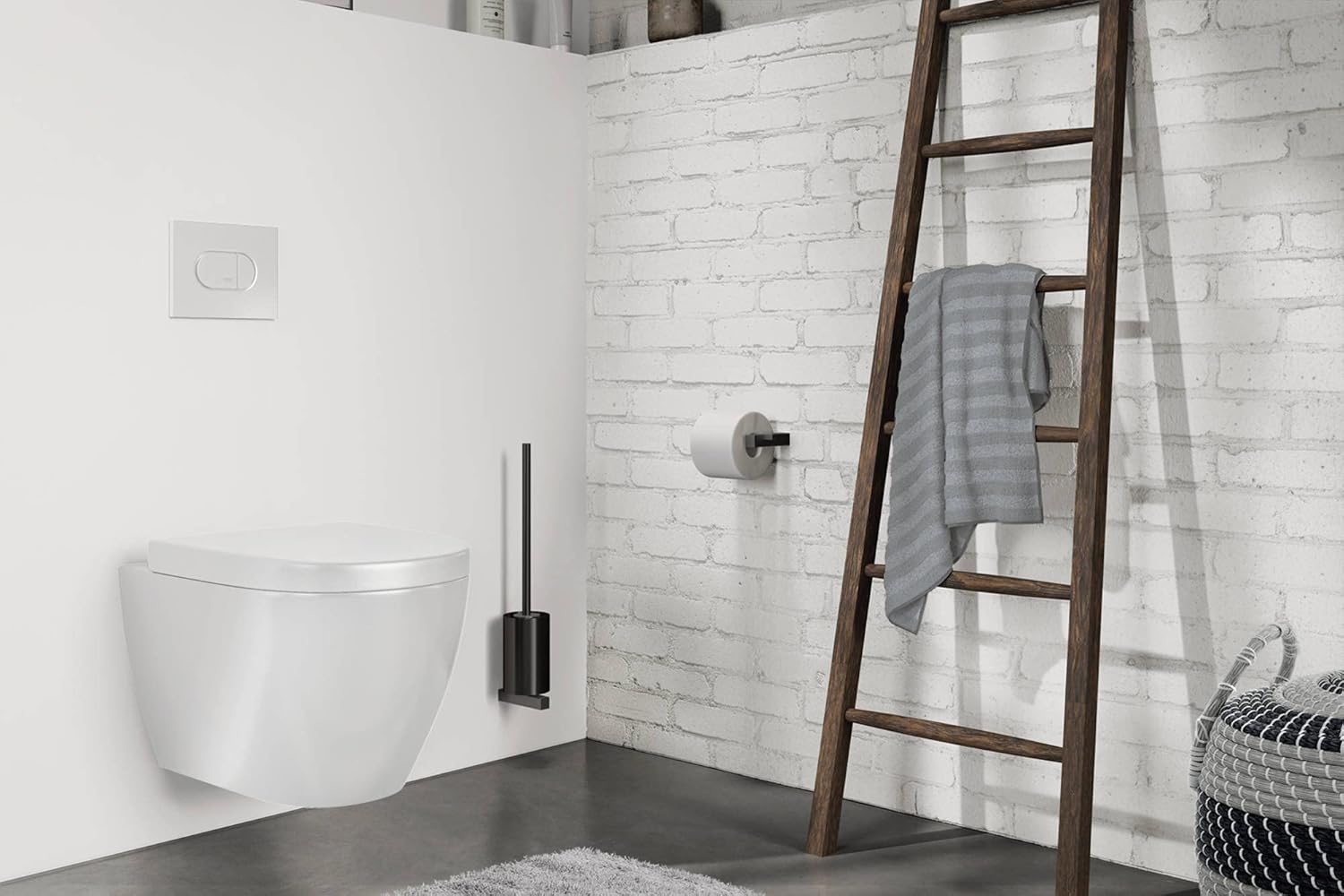 Zack Carvo Toiletrolhouder - Zonder Klep - Zwart