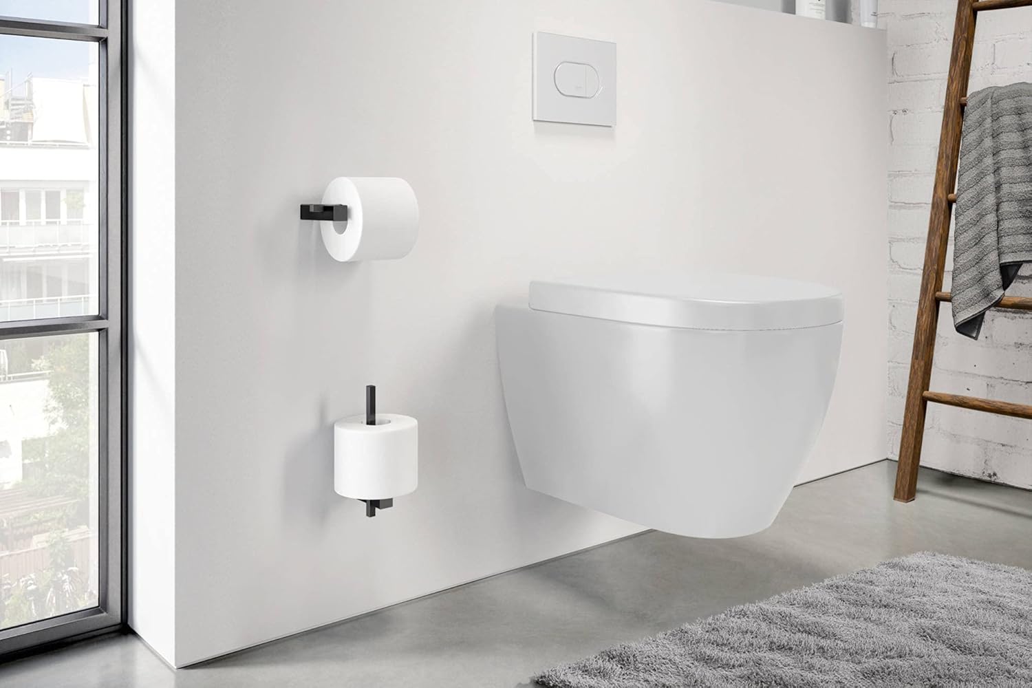 Zack Carvo Toiletrolhouder - Zonder Klep - Zwart