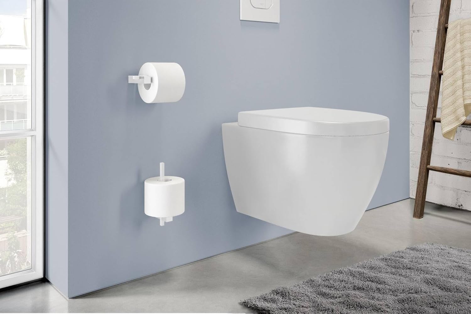 Zack Carvo Toiletrolhouder Wit