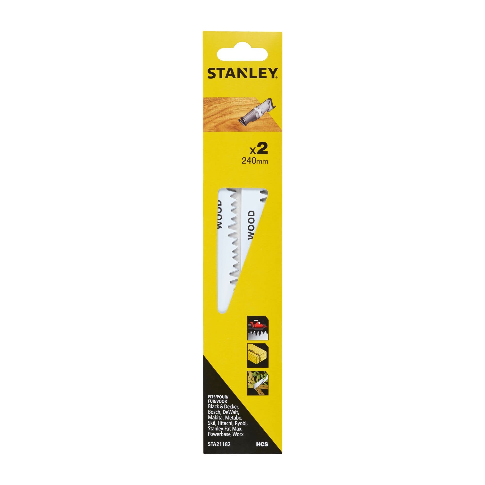 Zaagblad Stanley Sta21182-Xj 24 Cm 2 Stuks