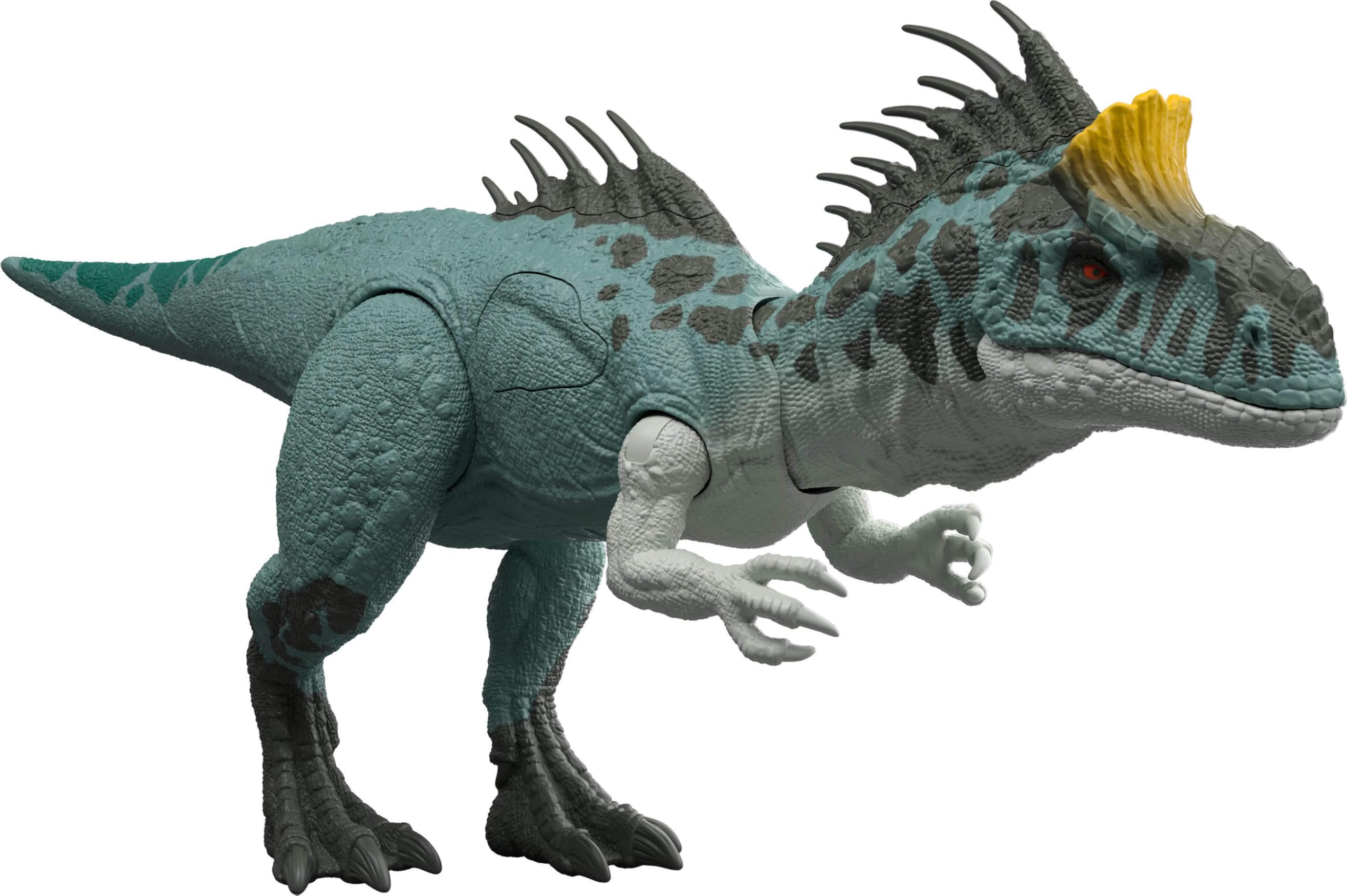Mattel Jurassic World Wild Roar Crylophosaurus Dinosaur Action Figure Toy, Attack & Lights & Roar Sound, Scan Code for Digital Play, JKL80