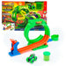 Hot Wheels Monster Trucks Spielset, Mutant Chaos, Loop-Challenge Track-Set mit Wreckin’ Wolf im Maßstab 1:64, ca. 110 g Slime-Schleim, 2 Spielmöglichkeiten, JMK91