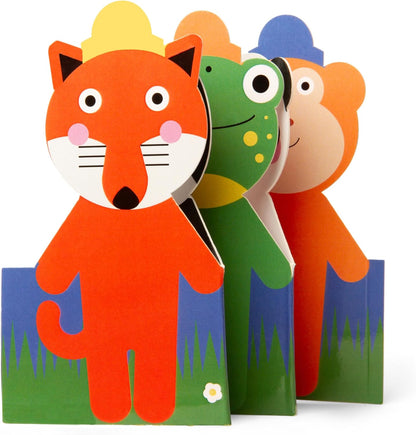 Kikkerland Dierenverkleedstickers - herbruikbaar stickerboek met mix en match - inclusief 10 dieren en 6 vellen stickers (42 in totaal