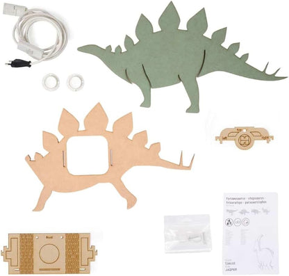 Van Tjalle en Jasper - Van Tjalle en Jasper - Dino Wandlamp Parasaurolopus - Hout