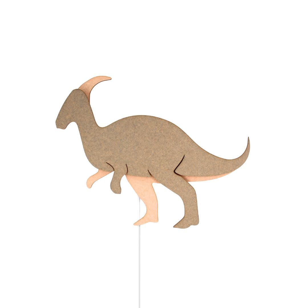Van Tjalle en Jasper - Van Tjalle en Jasper - Dino Wandlamp Parasaurolopus - Hout