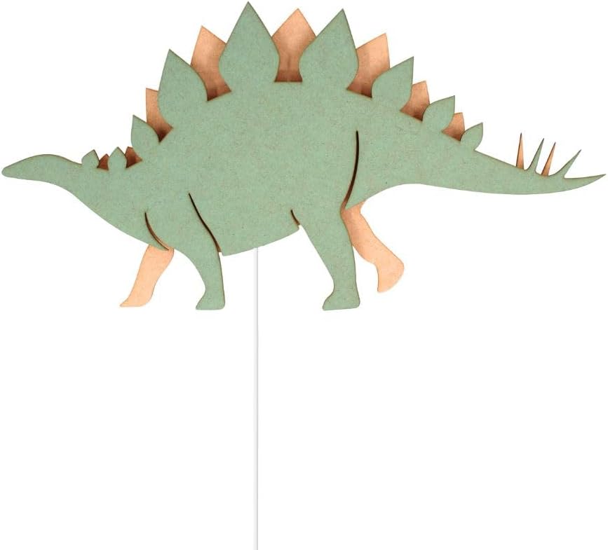 Van Tjalle en Jasper - Van Tjalle en Jasper - Dino Wandlamp Stegosaurus - Hout