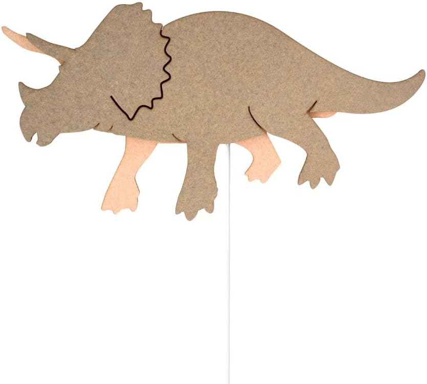 Van Tjalle en Jasper - Van Tjalle en Jasper - Dino Wandlamp Triceratops - Hout