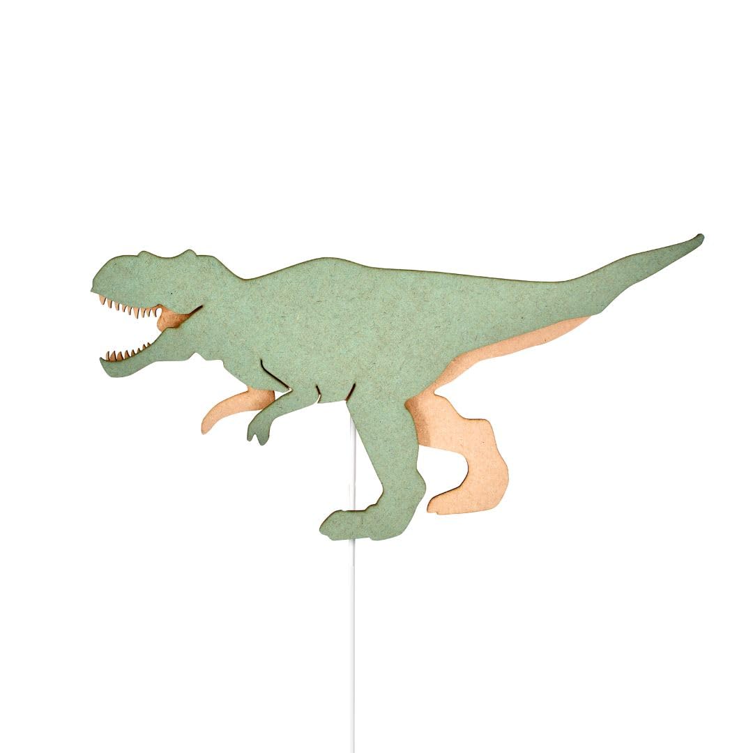 Van Tjalle en Jasper - Van Tjalle en Jasper - Dino Wandlamp T-rex - Hout