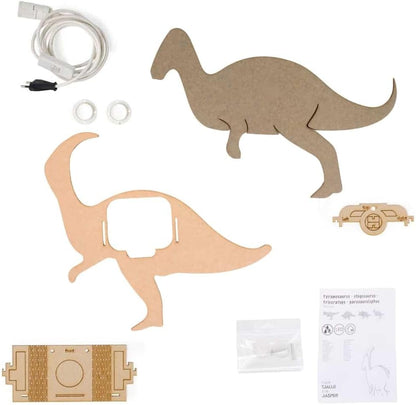 Van Tjalle en Jasper - Van Tjalle en Jasper - Dino Wandlamp T-rex - Hout