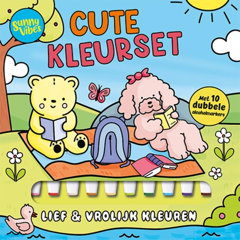 Sunny vibes - Cute kleurset: Lief & vrolijk kleuren