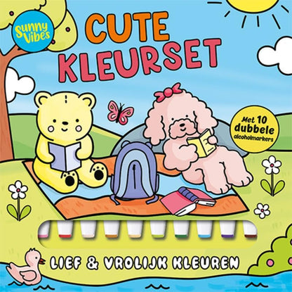 Sunny vibes - Cute kleurset: Lief & vrolijk kleuren