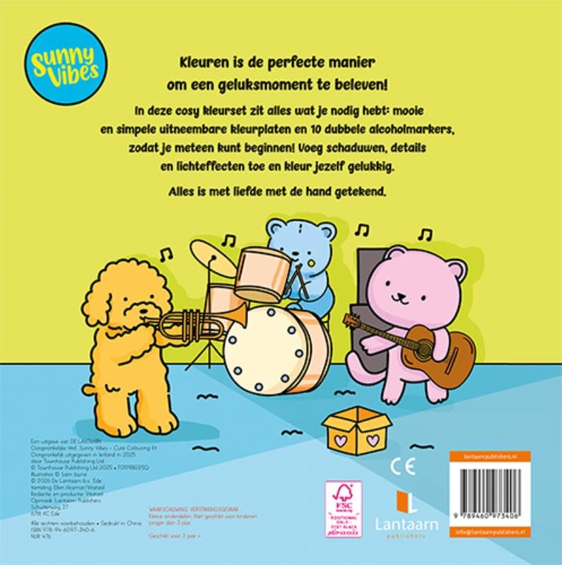 Sunny vibes - Cute kleurset: Lief & vrolijk kleuren
