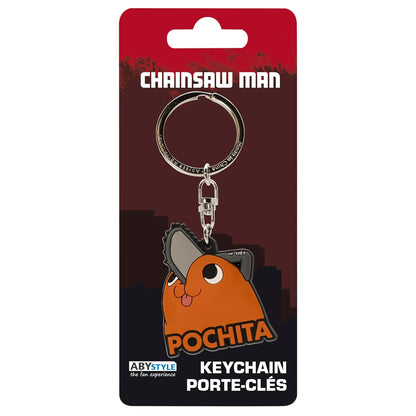 ABYSTYLE Chainsaw Man Pochita PVC Keychain | Novely Keychain | Chainsaw Man Merchandise