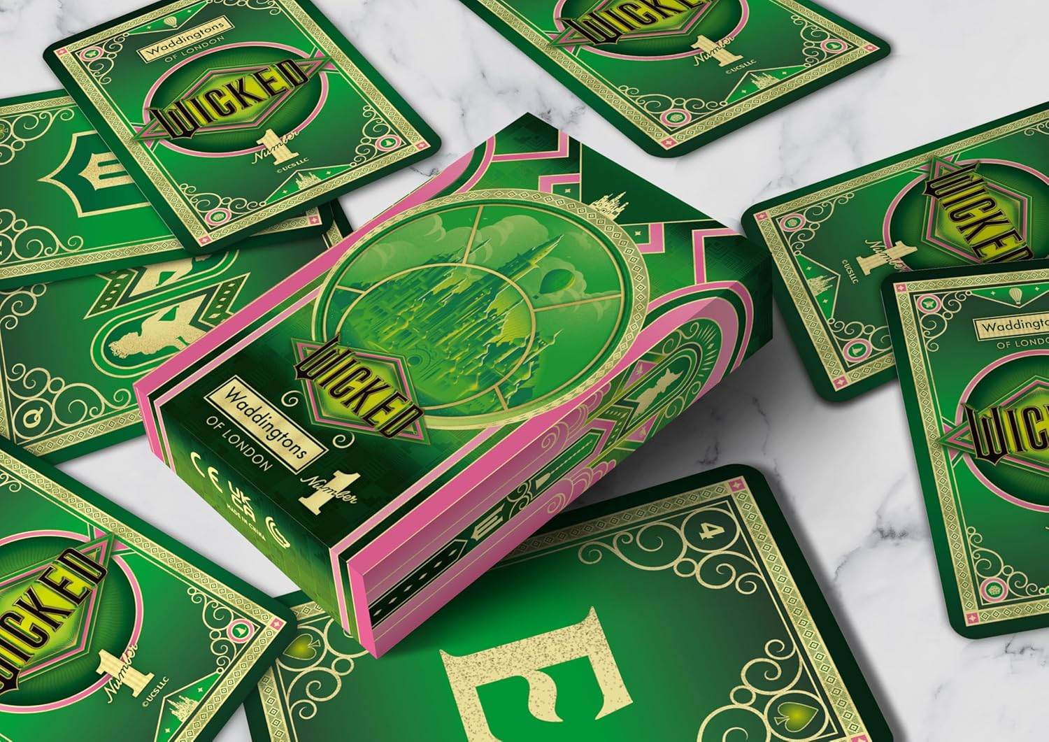 Waddingtons Number 1 Playing Card Game, Wicked Waddingtons Number One, Play with Glinda, Elphaba and the Wizard, Great Travel Companion, Gifts and Toys for Boys, Girls and Adults