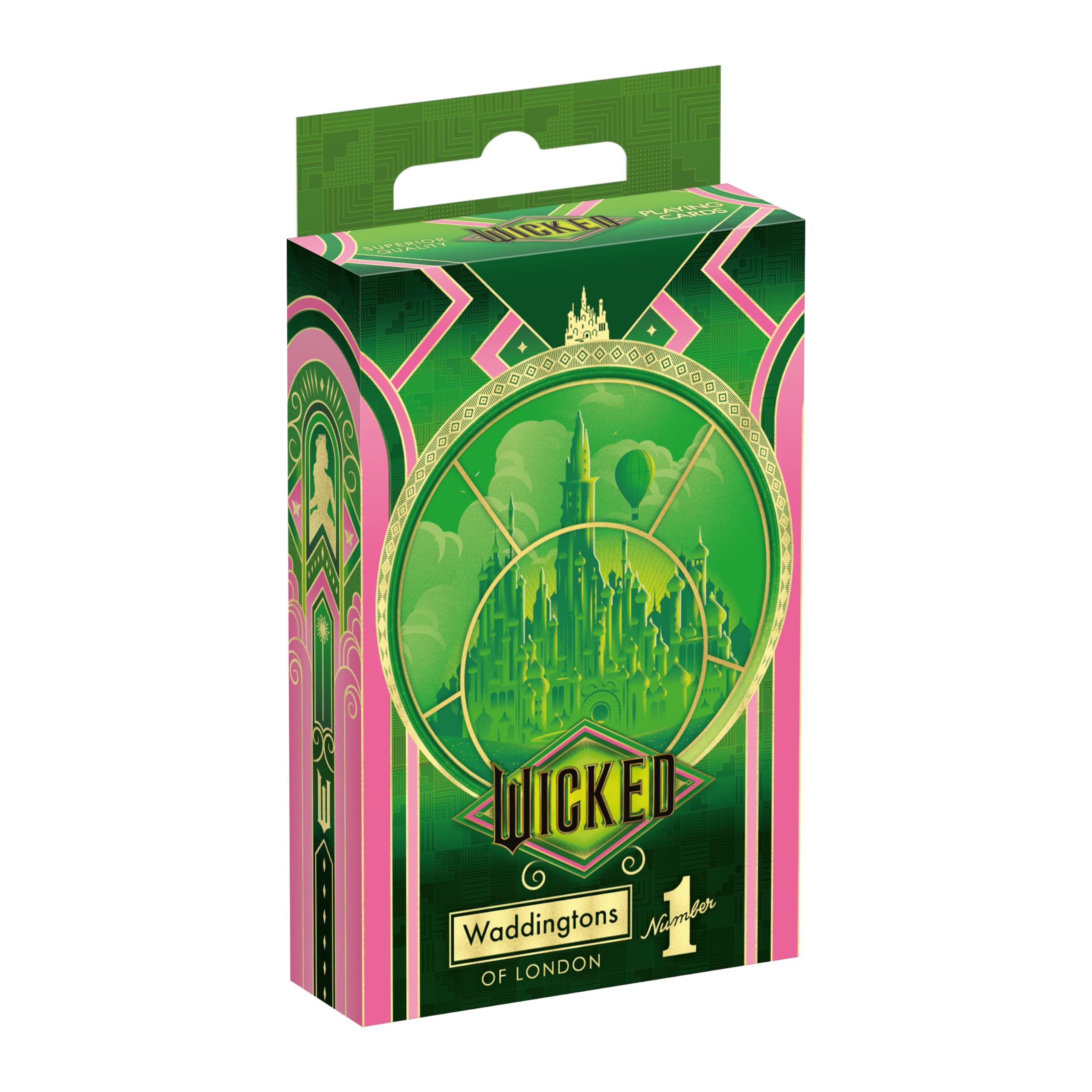 Waddingtons Number 1 Playing Card Game, Wicked Waddingtons Number One, Play with Glinda, Elphaba and the Wizard, Great Travel Companion, Gifts and Toys for Boys, Girls and Adults