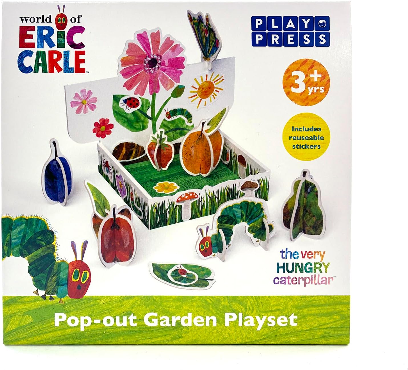 PLAYPRESS The Very Hungry Caterpillar Garden Playsets - Eco-Friendly Building Toys - Construction Toys for Ages 4+