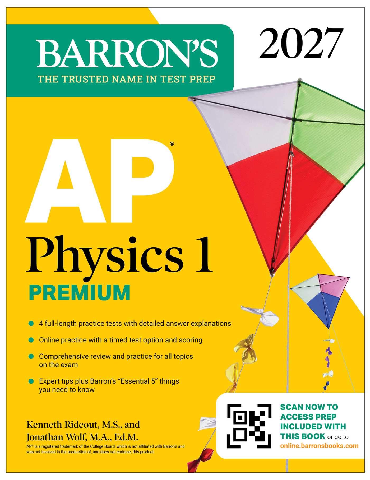 AP Physics 1 Premium, 2027: Prep Book with 4 Practice Tests + Comprehensive Review + Online Practice (Barron's AP Prep