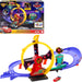 Mattel Disney Pixar Cars Toy Track Set with Light-Up Lightning McQueen, Race to Celebrate Celebration Raceway Playset with Loop & Wind-Up Kicker
