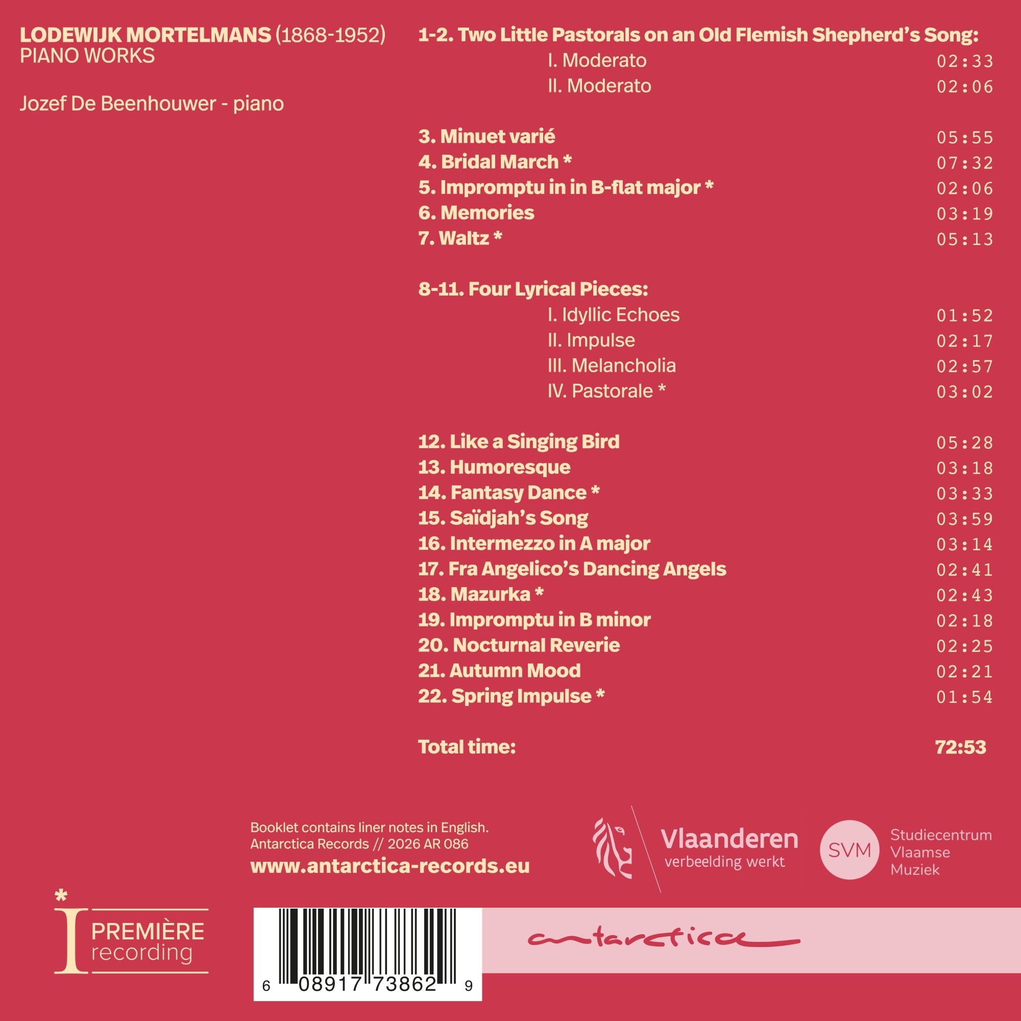 Lodewijk Mortelmans: Piano Works