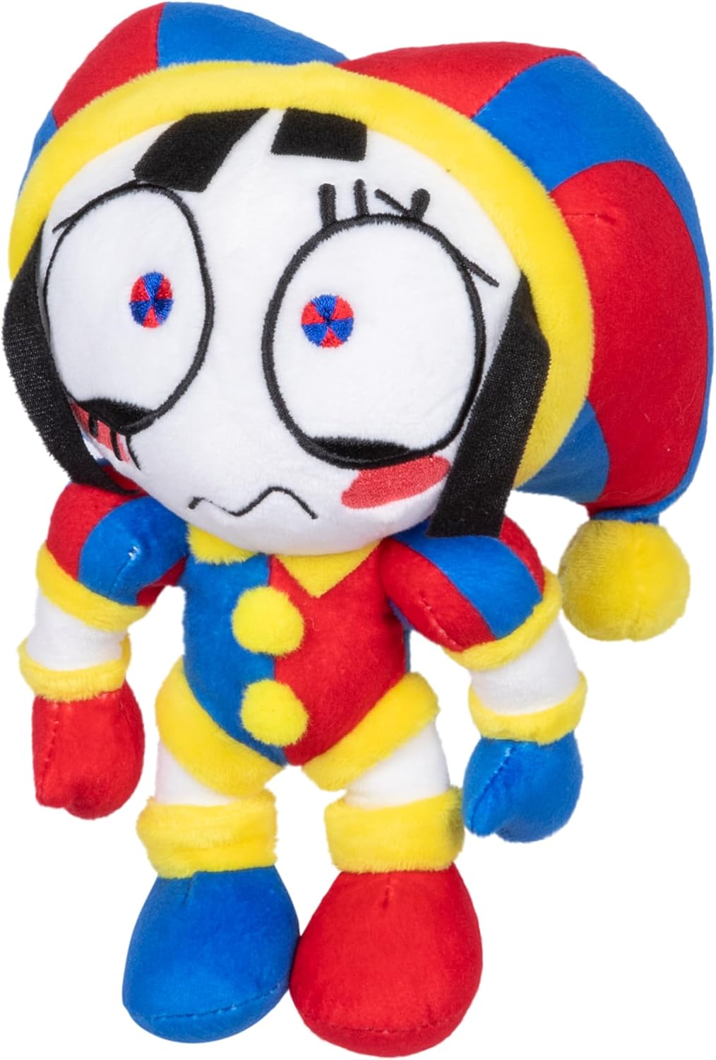 Amazing Digital Circus Deluxe Pomni pluche figuur, 20 cm figuur gemaakt van hoogwaardige materialen en borduurwerk, verzamel Caine, Pomni, Kinger, Jax en Ragatha