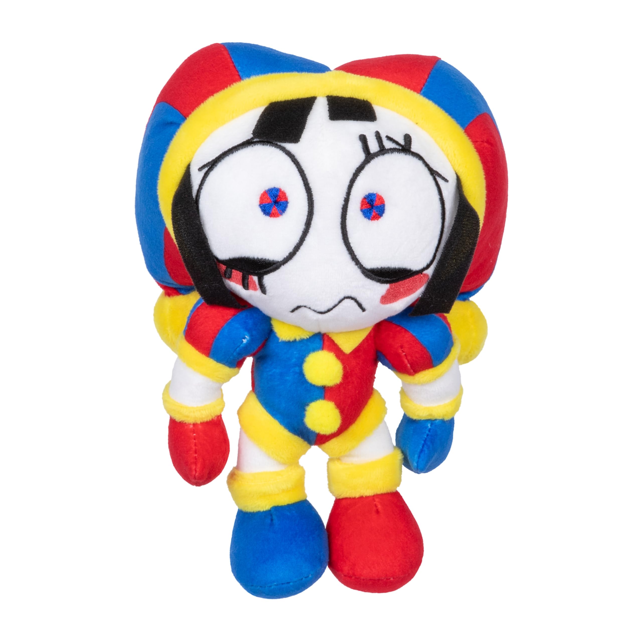Amazing Digital Circus Deluxe Pomni pluche figuur, 20 cm figuur gemaakt van hoogwaardige materialen en borduurwerk, verzamel Caine, Pomni, Kinger, Jax en Ragatha