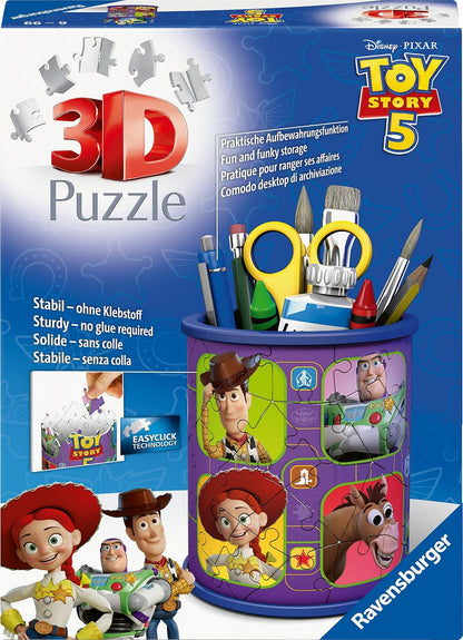 Ravensburger 3D Puzzle 12008068 - Utensilo Toy Story - Stiftehalter für Toy Story Fans ab 6 Jahren, Schreibtisch-Organizer für Erwachsene und Kinder